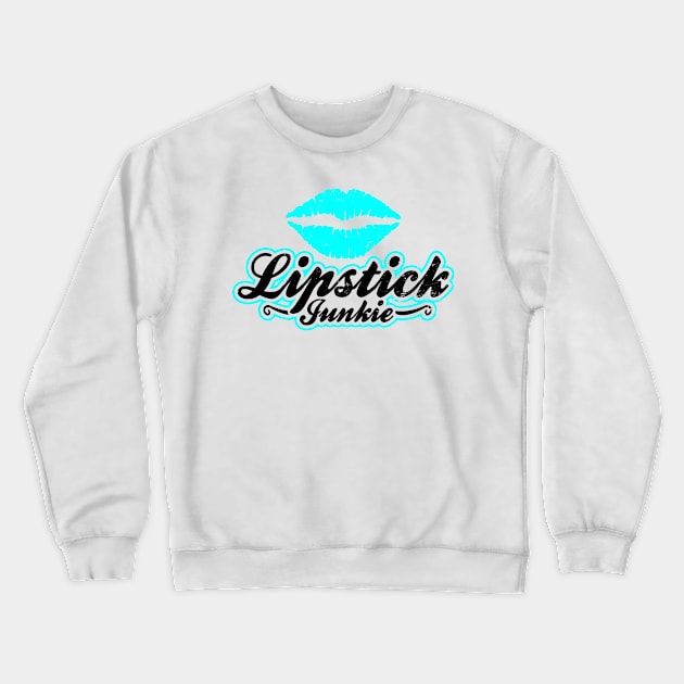 Makeup Junkie Shirt | Lips Lipstick Gift Crewneck Sweatshirt by Gawkclothing